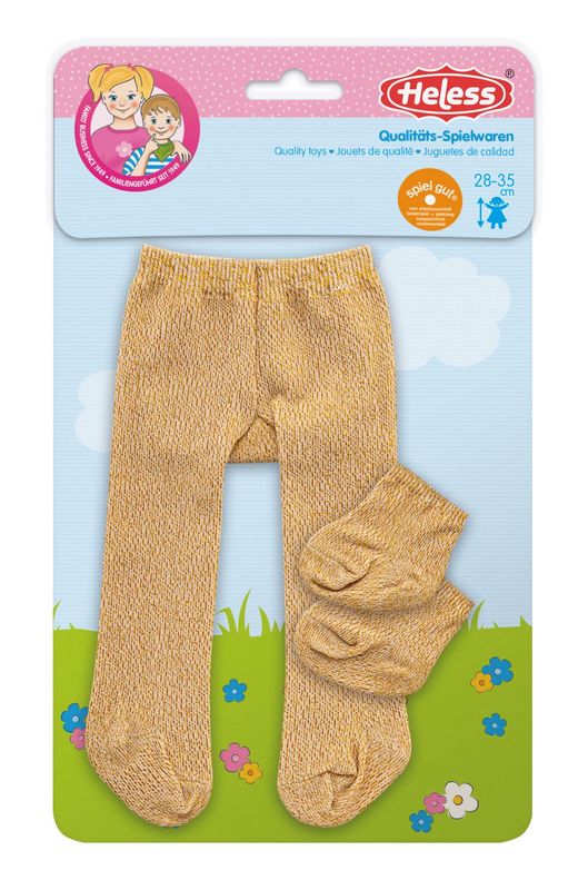 Strumpfhose mit Söckchen Strumpfhose mit Söckchen "Gold" 28cm bis 35cm
