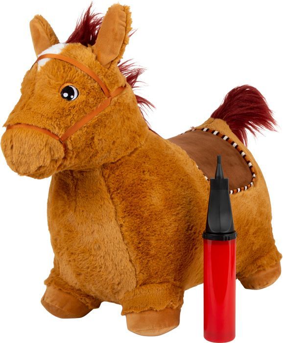 Hüpftier Hüpftier "Plüsch-Pferd" mit einer Sitzhöhe von 30cm und bis 50kg belastbar 2,080kg ca. 63x26x52cm