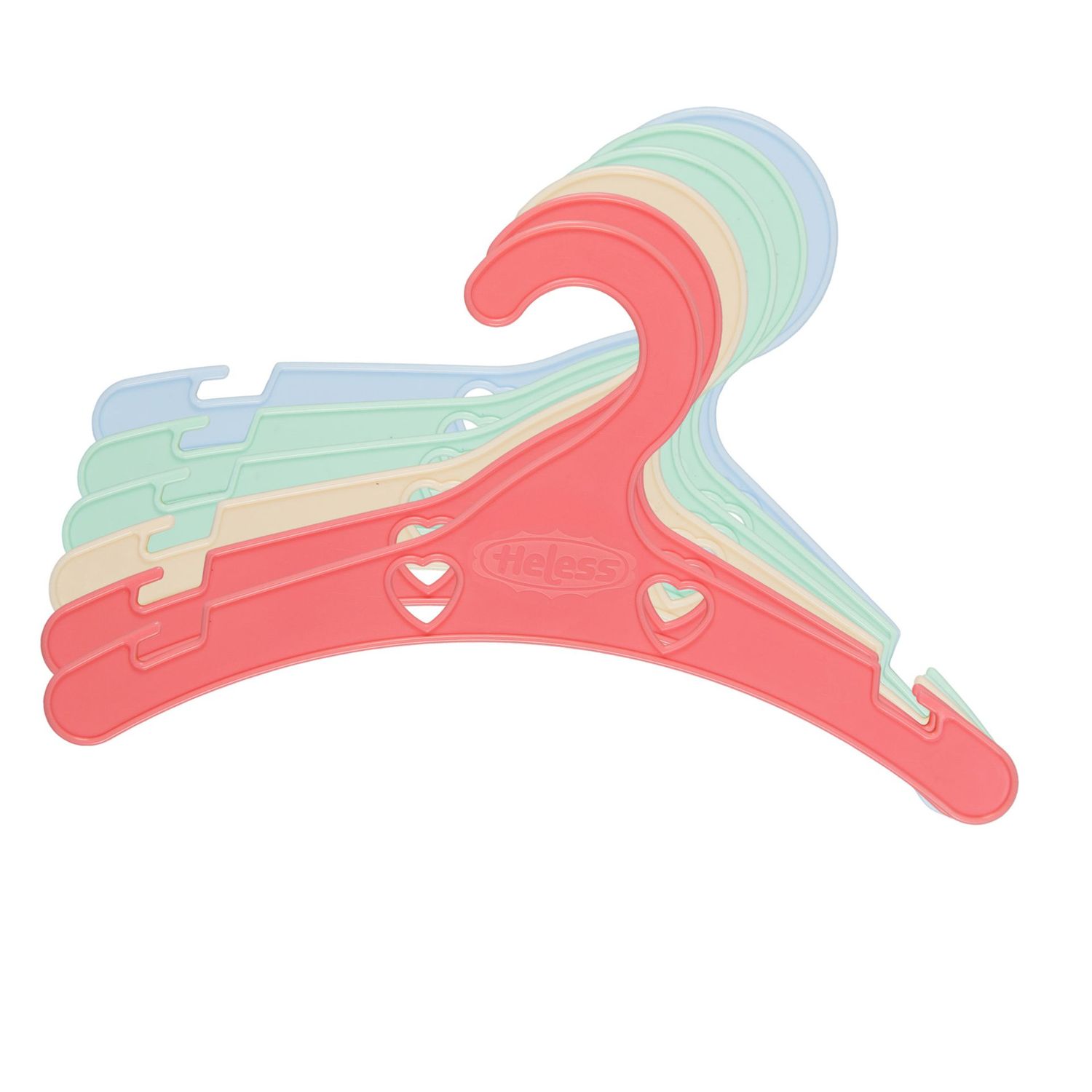 6 Kleiderbügel in Pastell für Puppengröße 35cm  bis  45cm