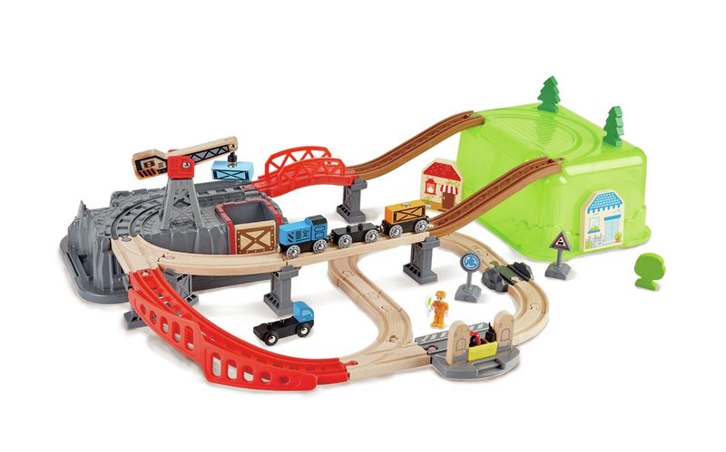 Eisenbahn-Baukasten-Set 50-teilig ca. 50x14x80cm Eisenbahn-Baukasten-Set 50-teilig ca. 50x14x80cm