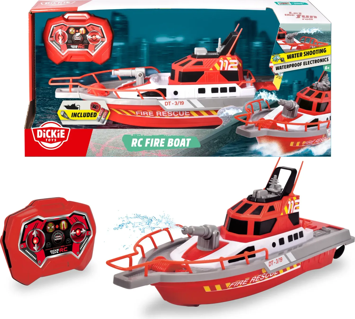 ferngesteuertes Feuerwehrboot RTR inkl. Batterien ferngesteuertes Feuerwehrboot RTR inkl. Batterien "Fire Boat."" ca.38cm