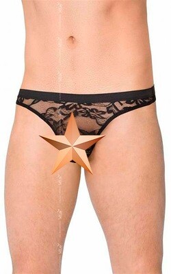 Miesten stringit läpikuultavat musta KOKO M Miesten stringit läpikuultavat musta KOKO M
