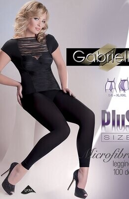 Gabriella Leggingsit Plus Size (XL-XXL), 100 den, mustat