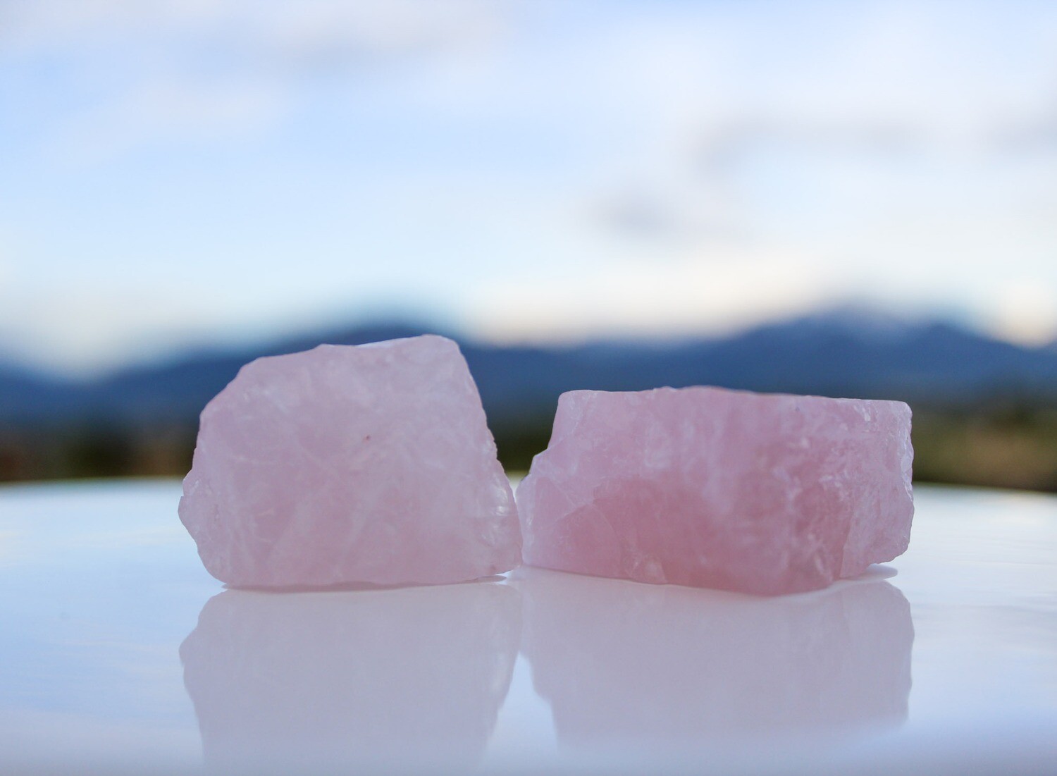 ROSIE Raw Rose Quartz Wrapped Necklace