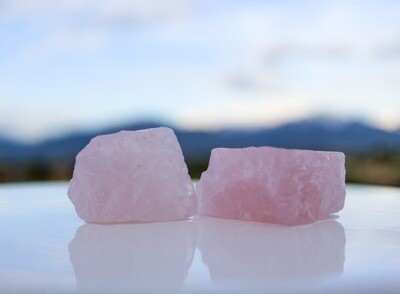 ROSIE Raw Rose Quartz Wrapped Necklace