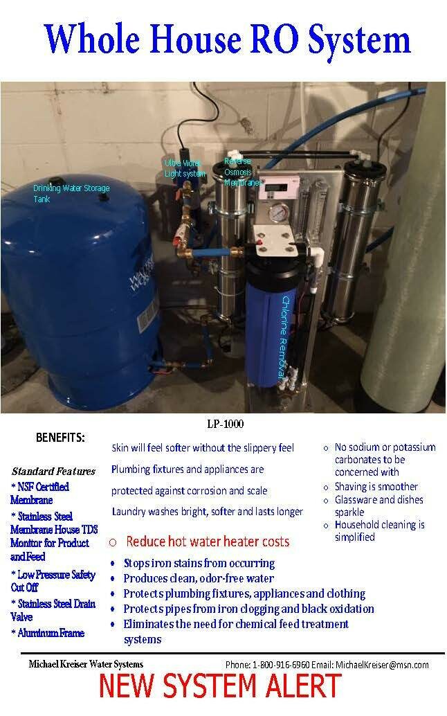 Whole House Reverse Osmosis Water System (removes bacteria & Viruses)  Financing Available