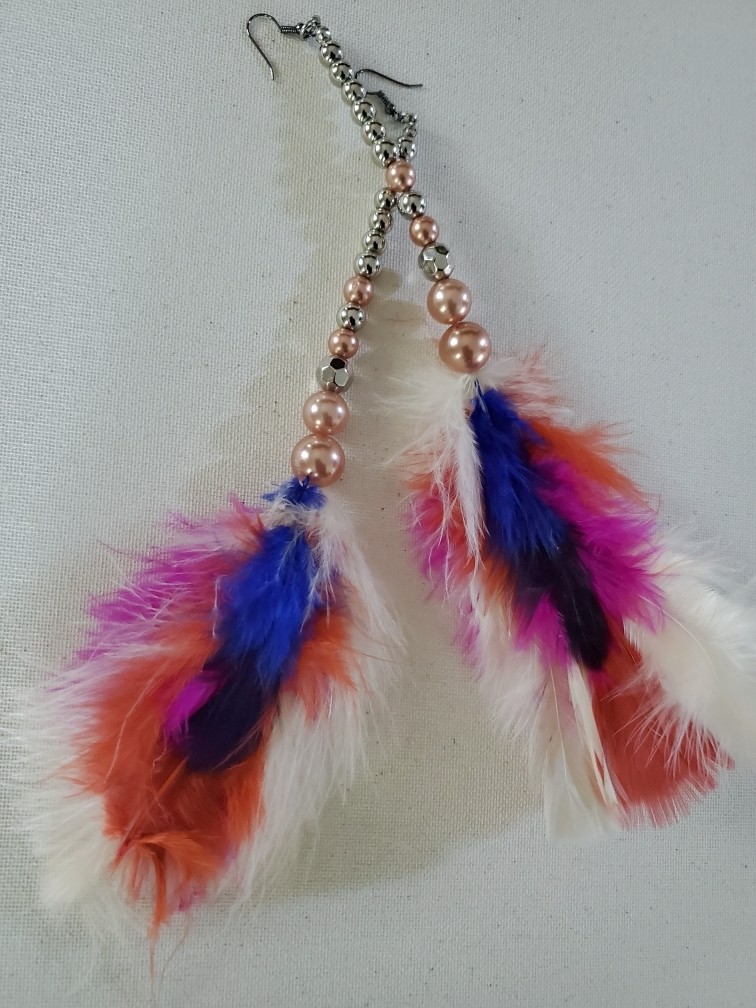 Peacock Feather Earrings.