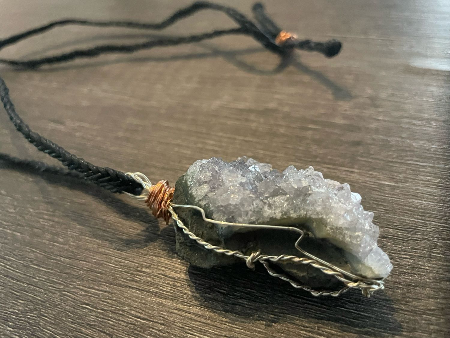 PURPLE AMETHYST DAGGER NECKLACE