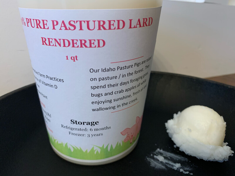 Pure Pastured Lard (rendered) 1 QT