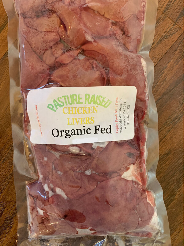 Chicken Livers - Pasture Raised Organic Fed 1 lb