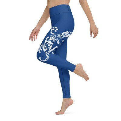 Dirty Lickins®  Gekko Yoga Leggings inside pocket blue