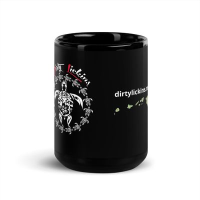 Dirtylickins ® Turtle Black 15 oz Glossy Mug