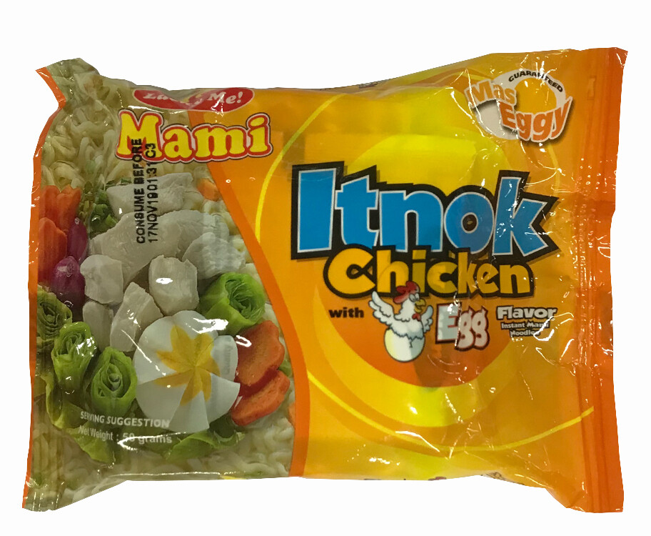 Lucky Me! Mami Itnok Chicken with Egg Flavor Instant Mami Noodles 50g