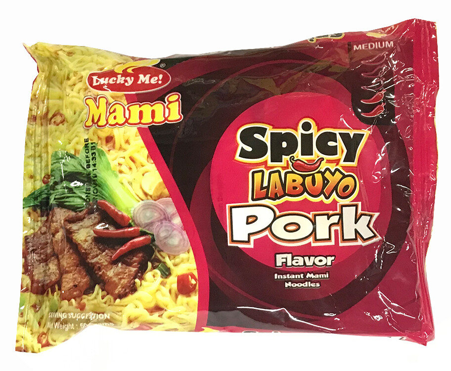 Lucky Me! Mami Spicy Labuyo Pork Flavor Instant Mami Noodles 50g