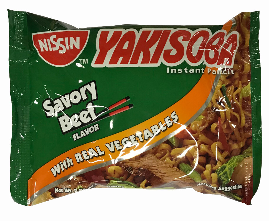 Nissin Yakisoba Instant Pancit Savory Beef Flavor with Real Vegetables 59g