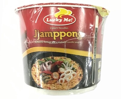 Lucky Me! Jjamppong Korean Spicy Seafood Flavor Instant Noodles Go Cup 40g
