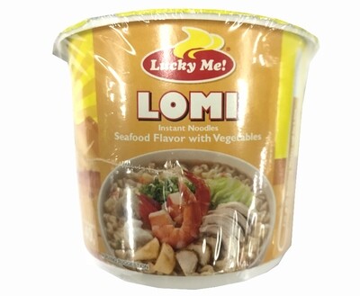 Lucky Me! Lomi Chicken & Seafood Flavor In Rich & Thick Soup Instant Noodle Soup Go Cup 40g