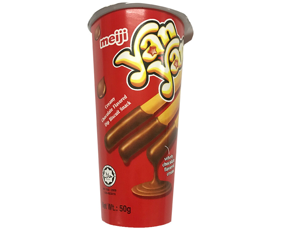 Meiji Yan Yan Creamy Chocolate Flavored Dip Biscuit Snack 50g