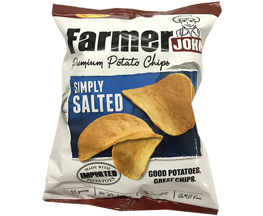 Leslie&#39;s Farmer John Premium Potato Chips Simply Salted 55g