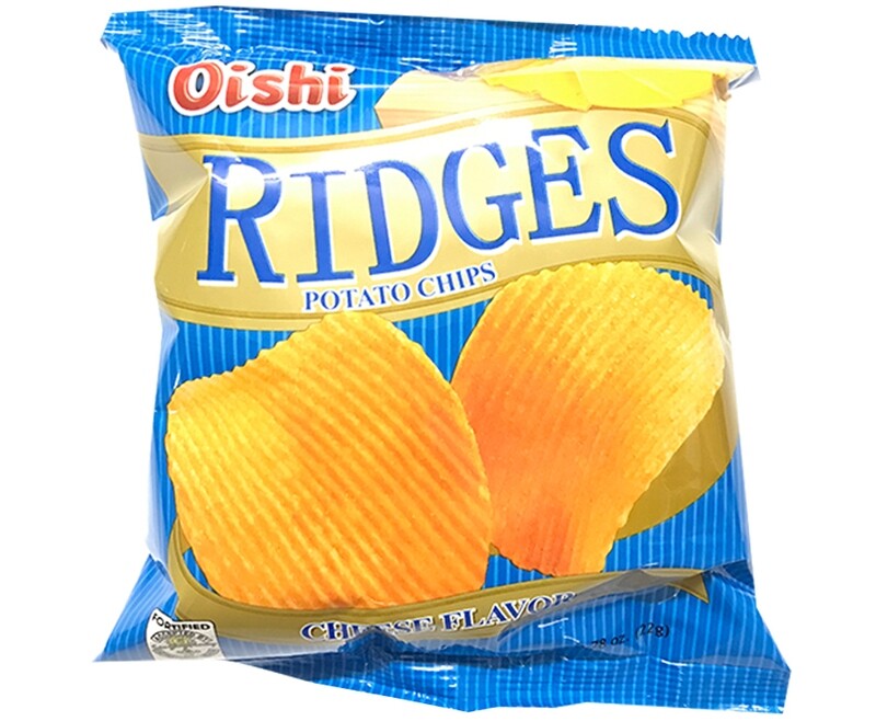 Oishi Ridges Potato Chips Cheese Flavor 22g
