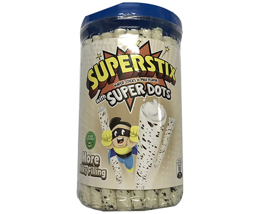 Superstix Wafer Sticks in Milk Flavor with Super Dots 330g