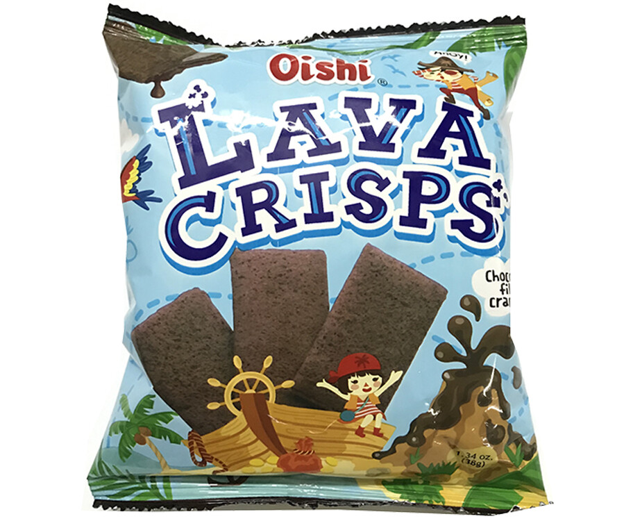 Oishi Lava Crisps Chocolate Filled Crackers 38g