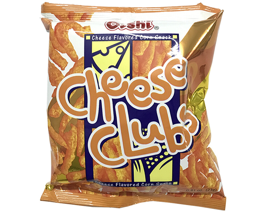 Oishi Cheese Clubs Cheese Flavored Corn Snack 23g