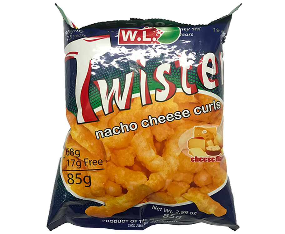 W.L. Twister Nacho Cheese Curls 68g + 17g Free