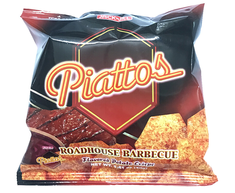 Jack &#39;n Jill Piattos Roadhouse Barbecue Flavored Potato Crisps 40g