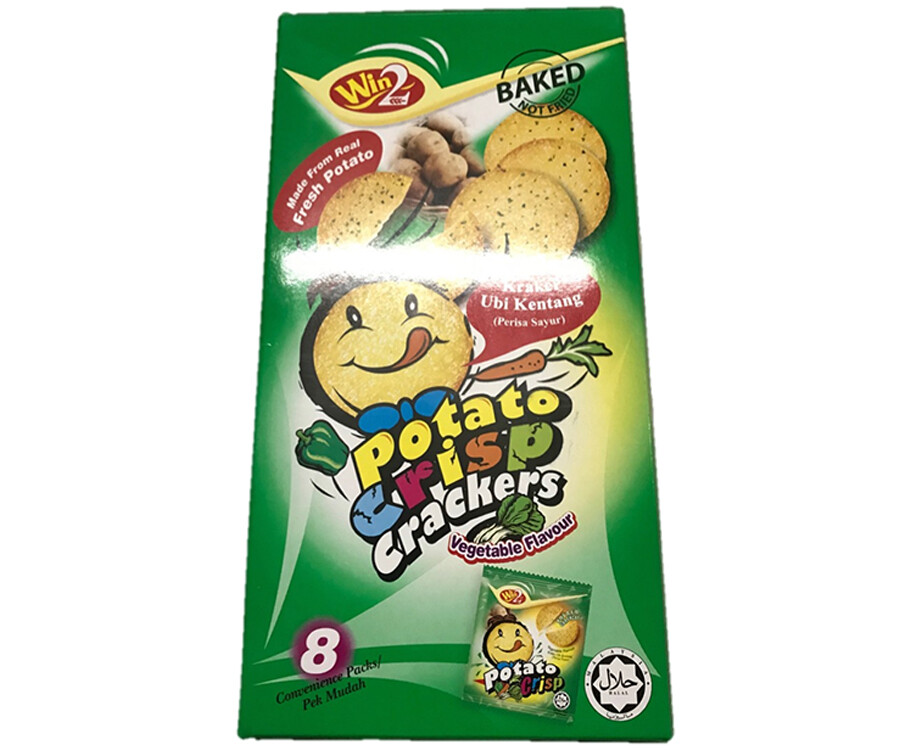 Win2 Potato Crisp Crackers Vegetable Flavour 160g