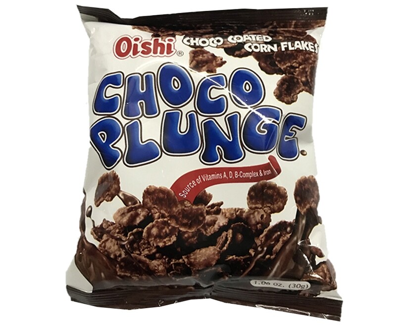 Oishi Choco Plunge Choco Coated Corn Flakes 30g