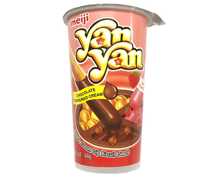 Meiji Yan Yan Double Cream Chocolate Flavoured Cream + Strawberry Flavoured Cream 44g