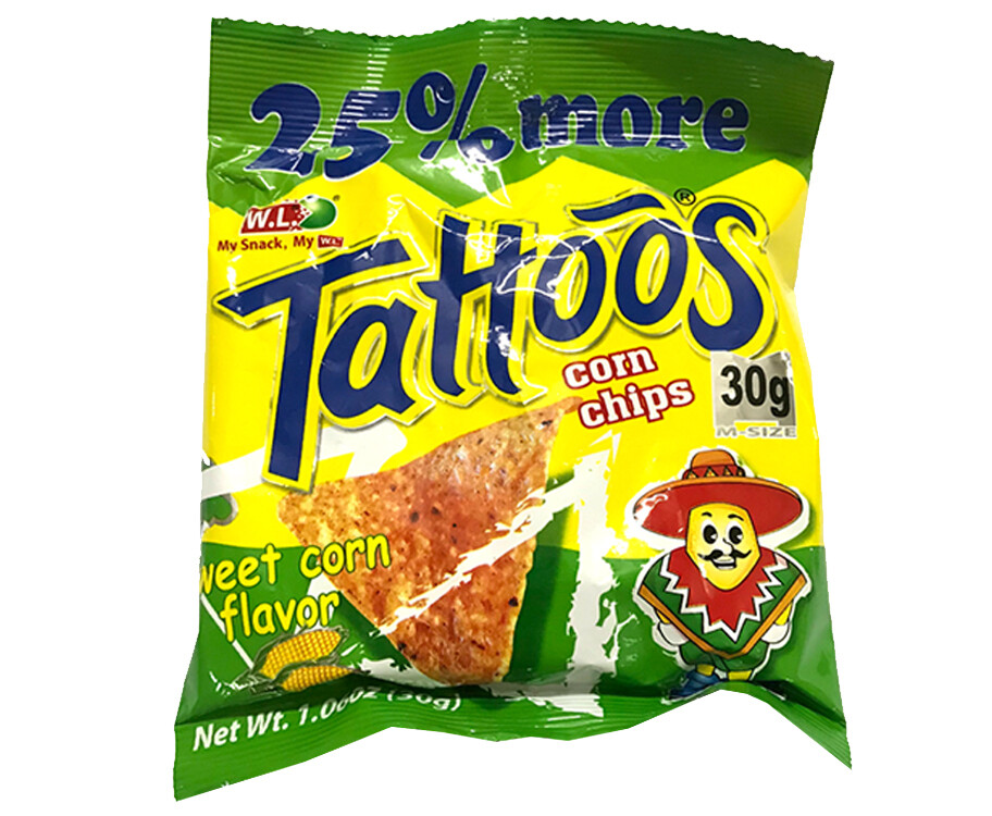 W.L. Tattoos Corn Chips Sweet Corn Flavor 30g