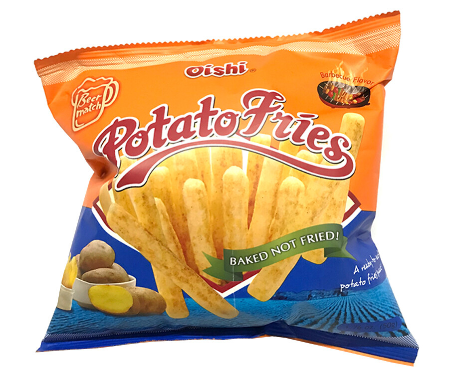 Oishi Potato Fries Baked Not Fried Barbecue Flavor 1.76oz (50g)