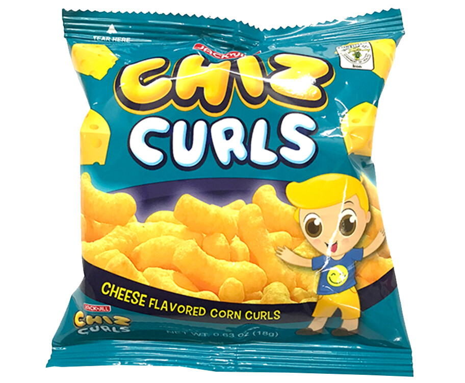 Jack &#39;n Jill Chiz Curls Cheese Flavored Corn Curls 18g