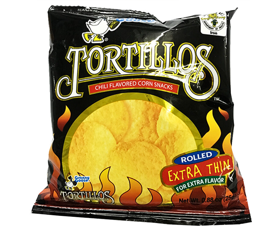 Granny Goose Tortillos Chili Flavored Corn Snacks 25g