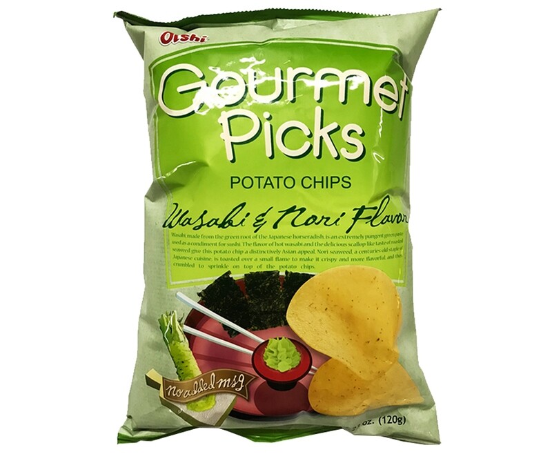 Oishi Gourmet Picks Potato Chips Wasabi & Nori Flavor 120g