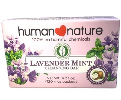Human Nature Lavender Mint Cleansing Bar 120g
