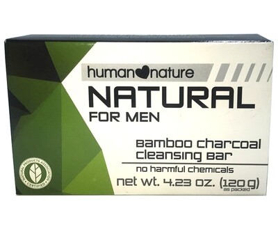 Human Nature Natural For Men Bamboo Charcoal Cleansing Bar 120g