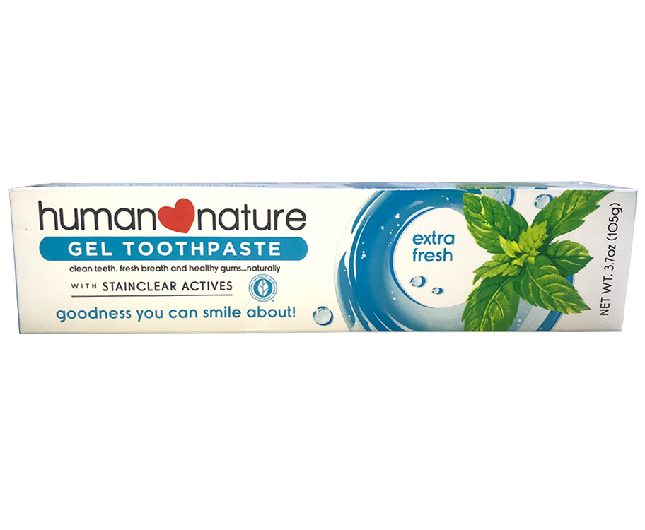 Human Nature Gel Toothpaste Extra Fresh with Stainclear Actives 105g