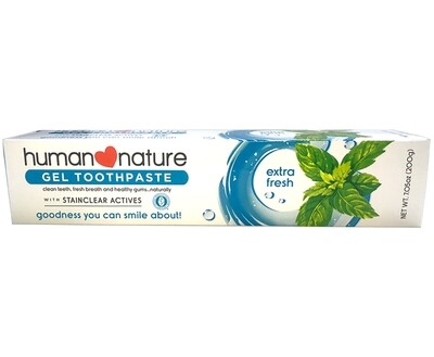 Human Nature Gel Toothpaste Extra Fresh with Stainclear Actives 200g