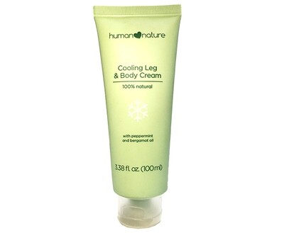 Human Nature Cooling Leg & Body Cream with Peppermint and Bergamot Oil 100mL