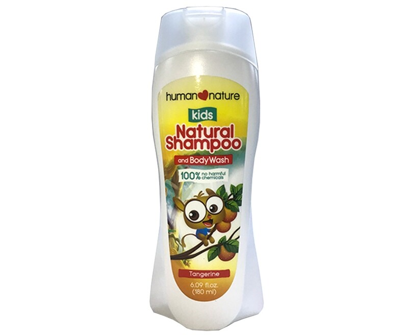Human Nature Kids Natural Shampoo and Body Wash Tangerine 180mL