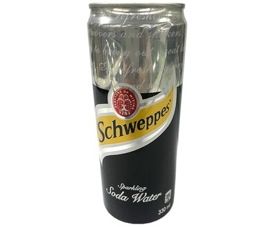 Schweppes Sparkling Soda Water 330mL
