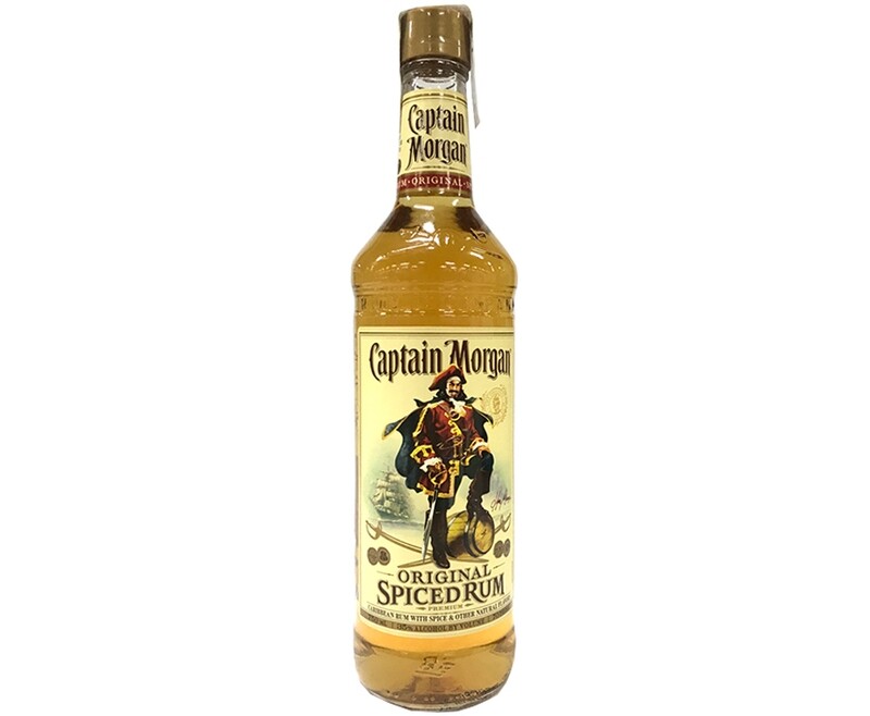 Captain Morgan Original Spiced Rum Premium Carribean Rum with Spice &amp; Other Natural Flavors 750mL