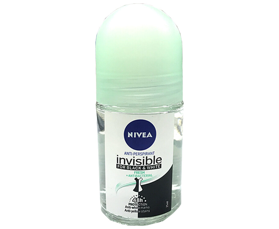 Nivea Invisible For Black &amp; White Fresh + Antibacterial Anti-Perspirant 25mL