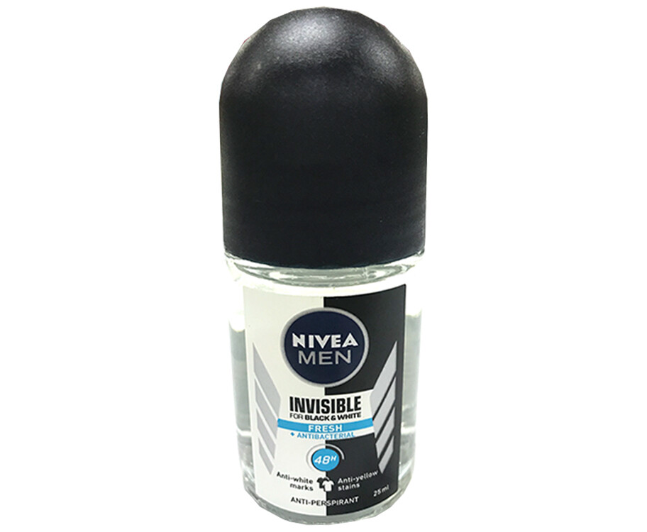 Nivea Men Invisible For Black &amp; White Fresh + Anti-Bacterial Anti-Perspirant 25mL