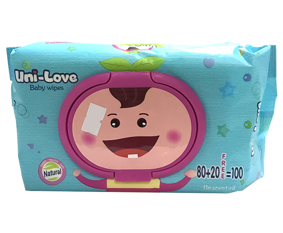 Uni-Love Baby Wipes Unscented 100 Wipes