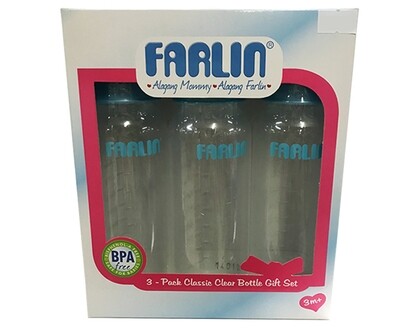 Farlin 3-Pack Classic Clear Bottle Gift Set 3 Months+