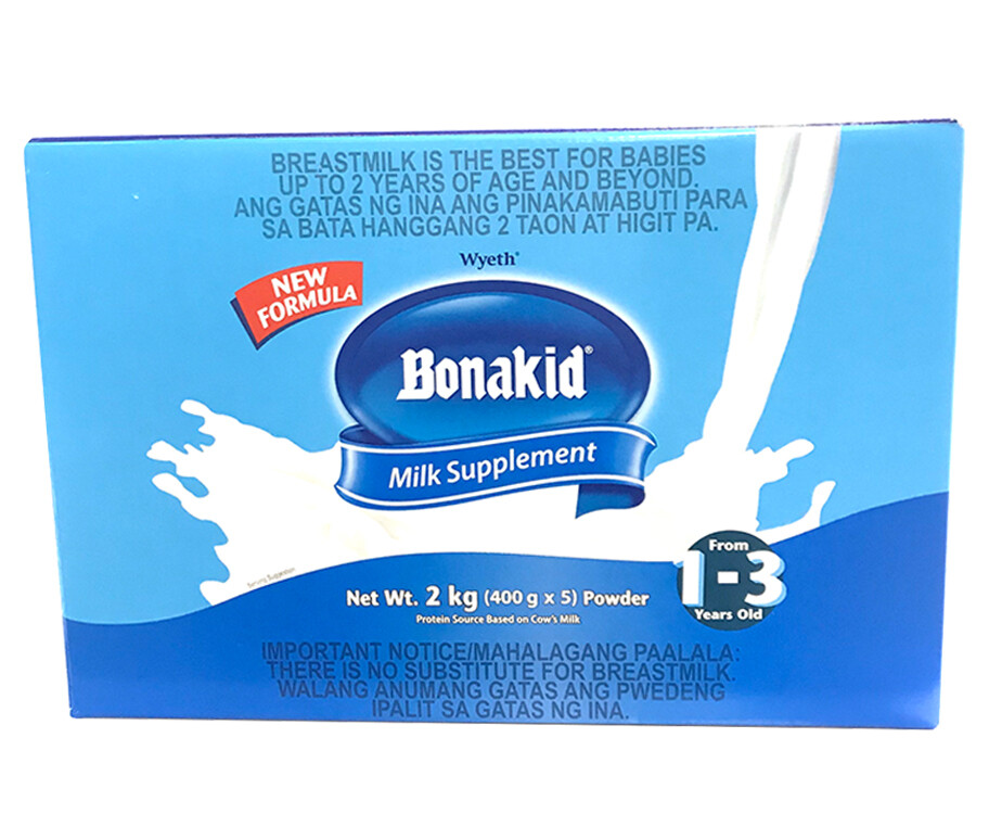 Bonakid Milk Supplement 2kg (400g x 5) Powder From 1-3 Years Old